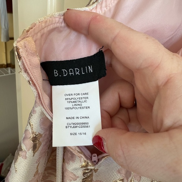 Gold and Pink HOCO Dress - Picture 2 of 3